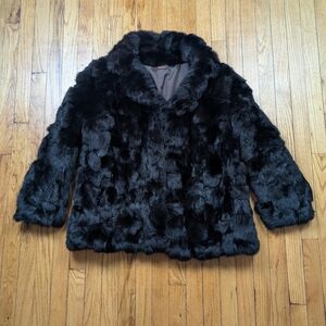 Vintage 100% Rabbit Fur Coat Size Large
